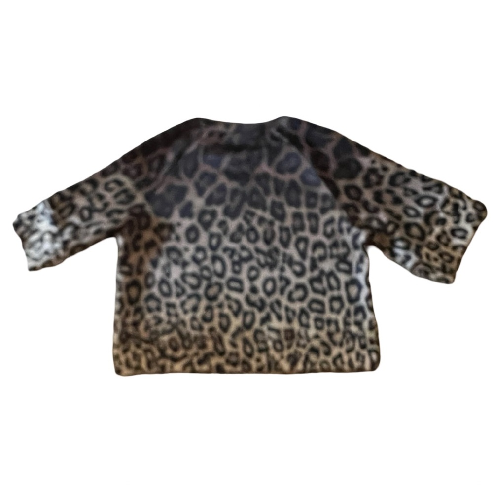 Tahari Leopard Print Scuba Sweatshirt - Picture 5 of 8